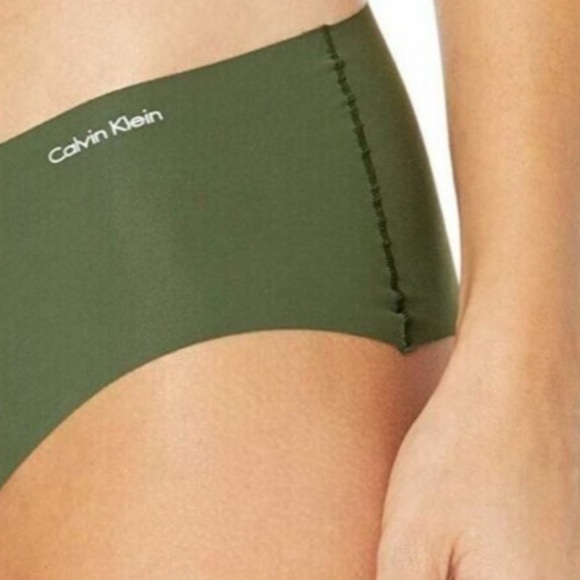 NIB Calvin Klein Women Invisible Hipster Underwear D3429 Army Green-Large - Picture 2 of 6